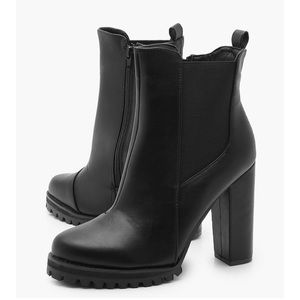 BooHoo Tall Cleated Chelsea Boot